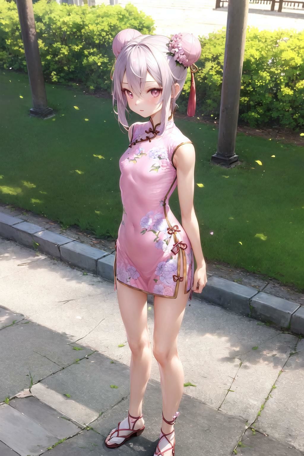 チャイナ服フェチ  ナマ足と貧乳編 - サンプル画像 3