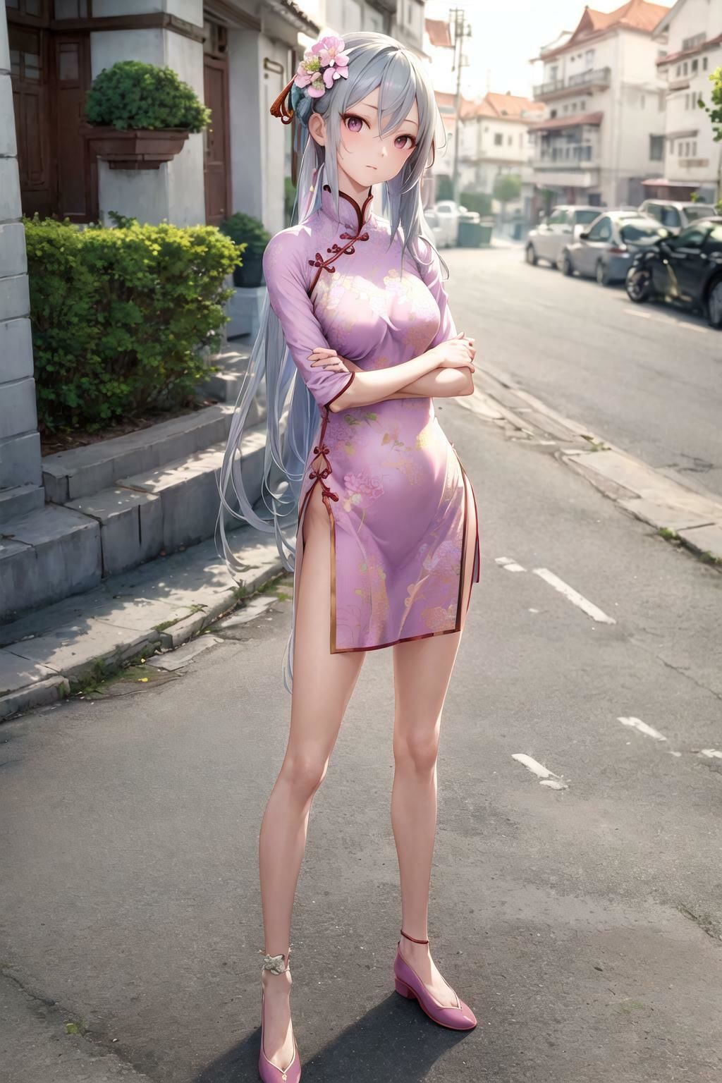 チャイナ服フェチ  ナマ足と貧乳編 - サンプル画像 4