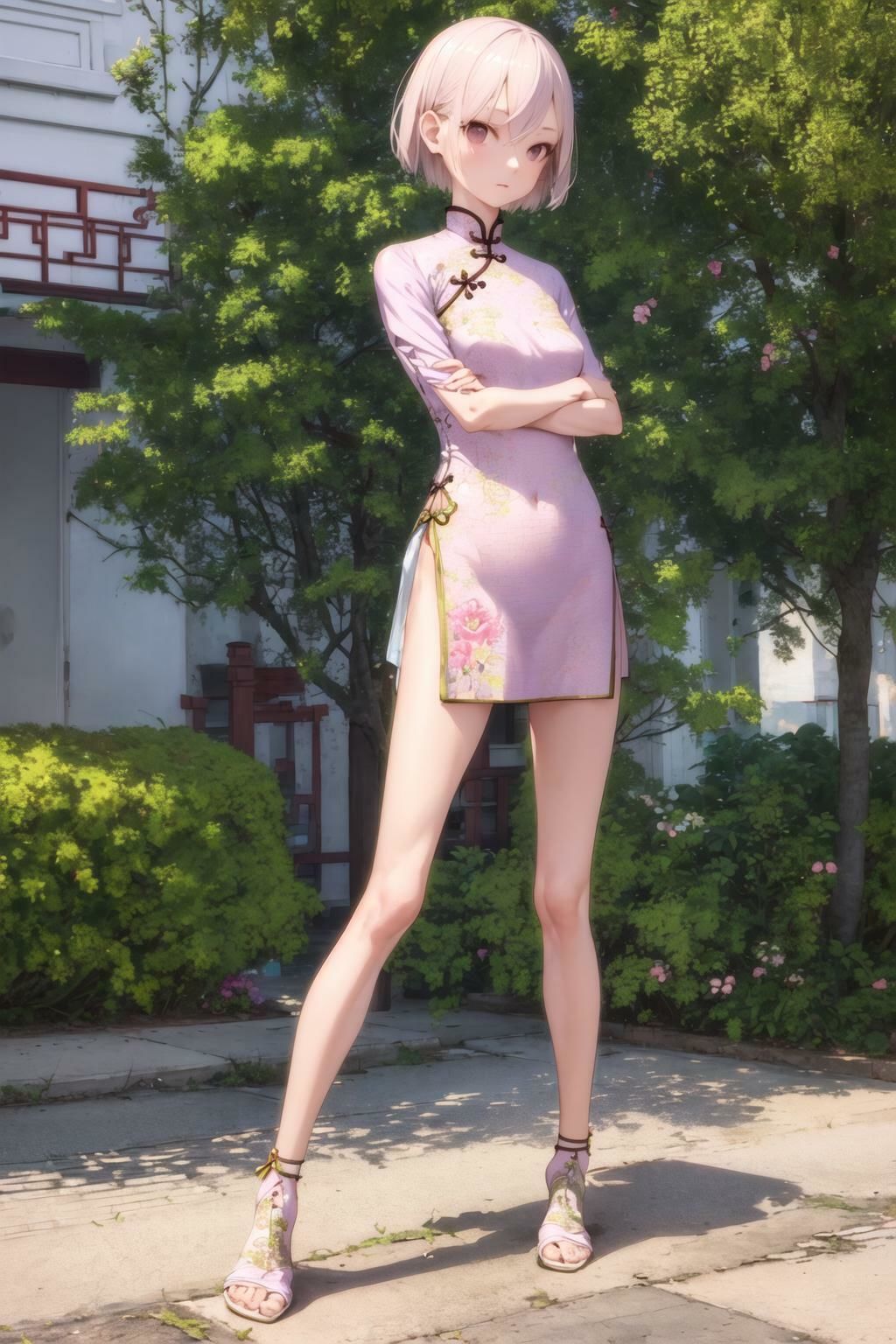 チャイナ服フェチ  ナマ足と貧乳編 - サンプル画像 5