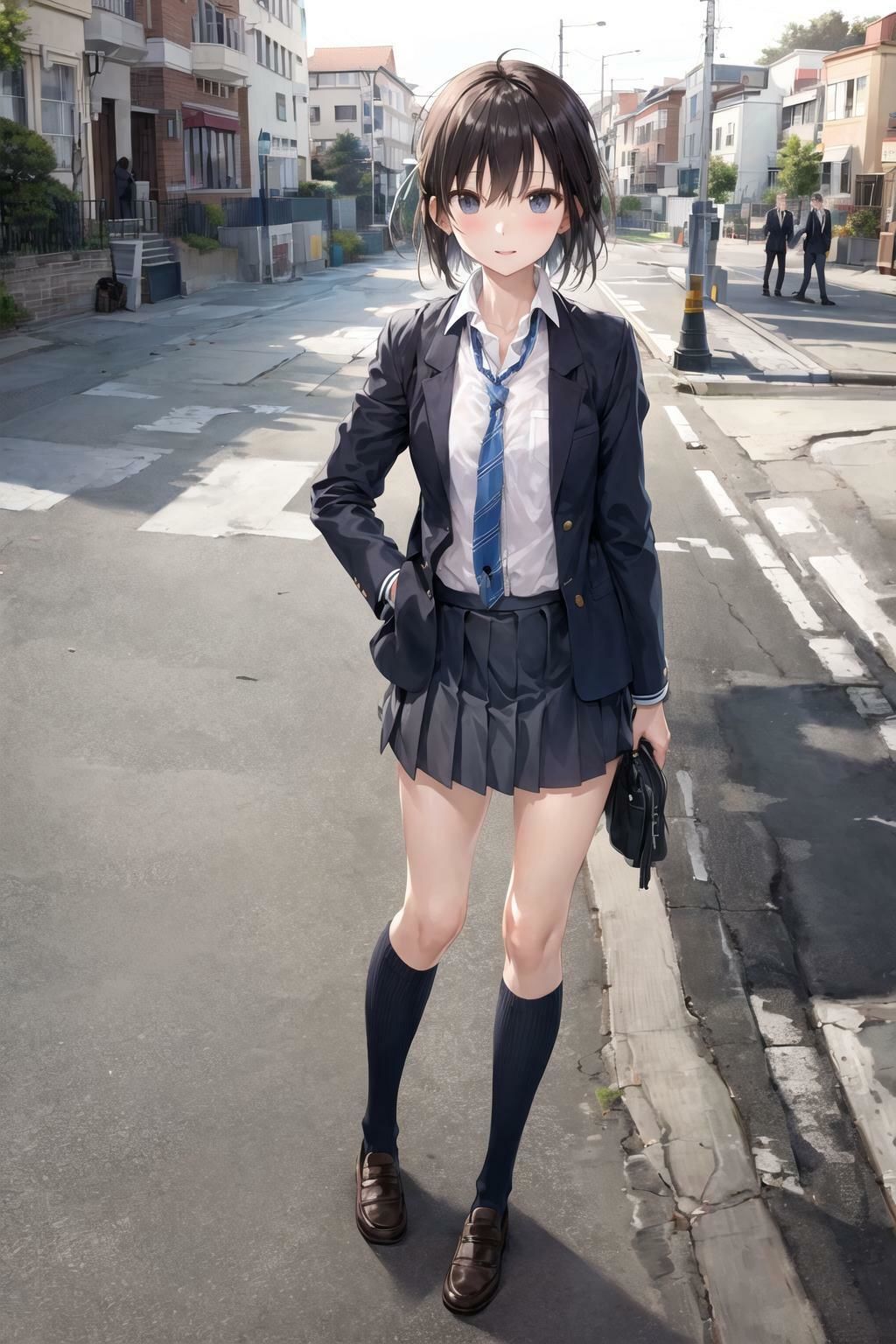 制服フェチ  朝の登校編 - サンプル画像 1