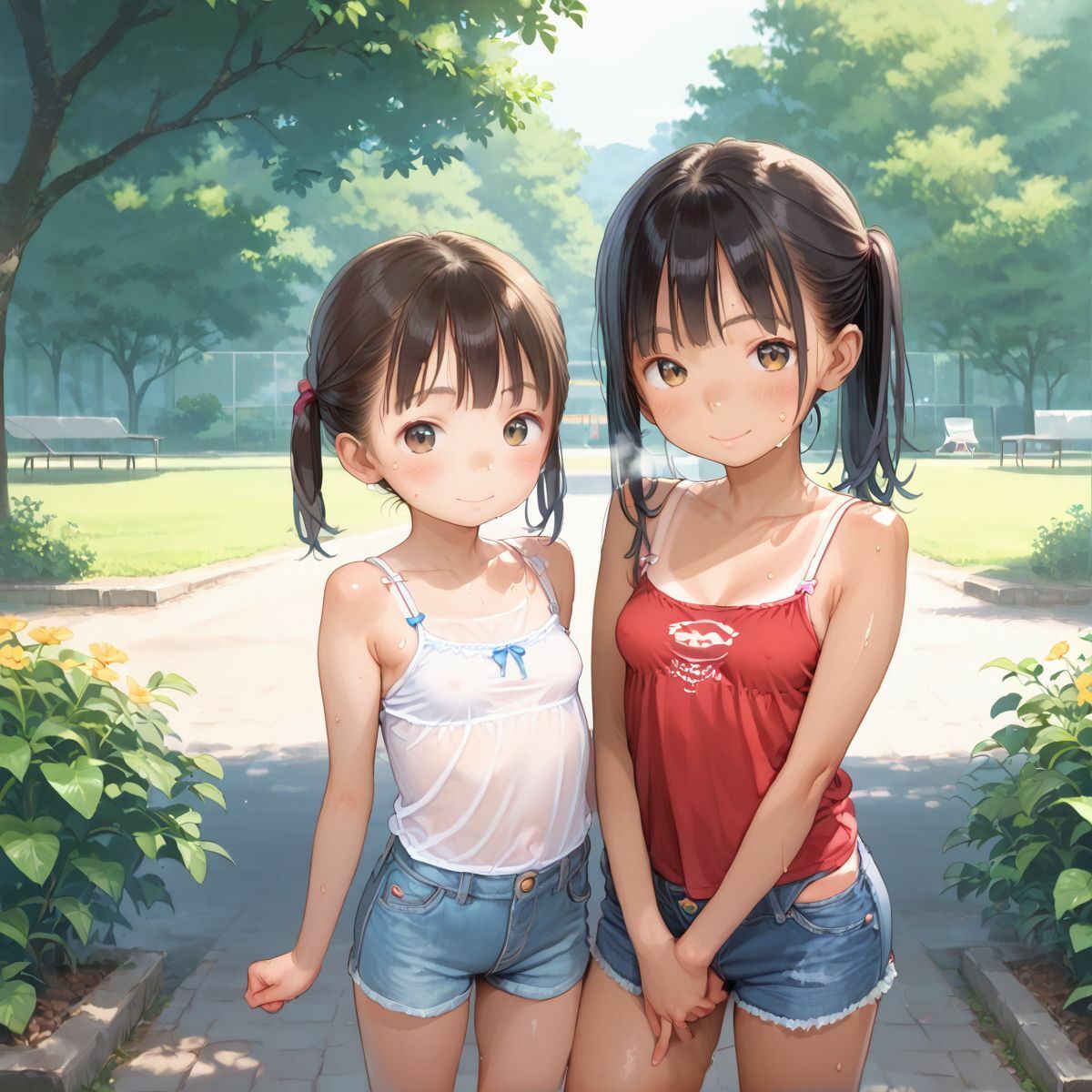 ちっぱい少女の日常〜田舎育ちのちっぱい日焼け娘と夏休みデート〜04 - サンプル画像 2