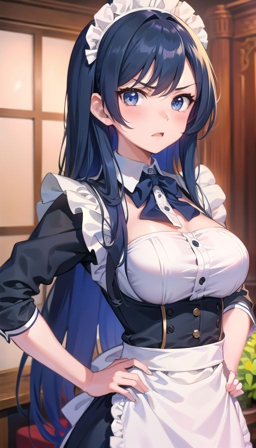 青髪ツンデレメイド喫茶 - サンプル画像 1