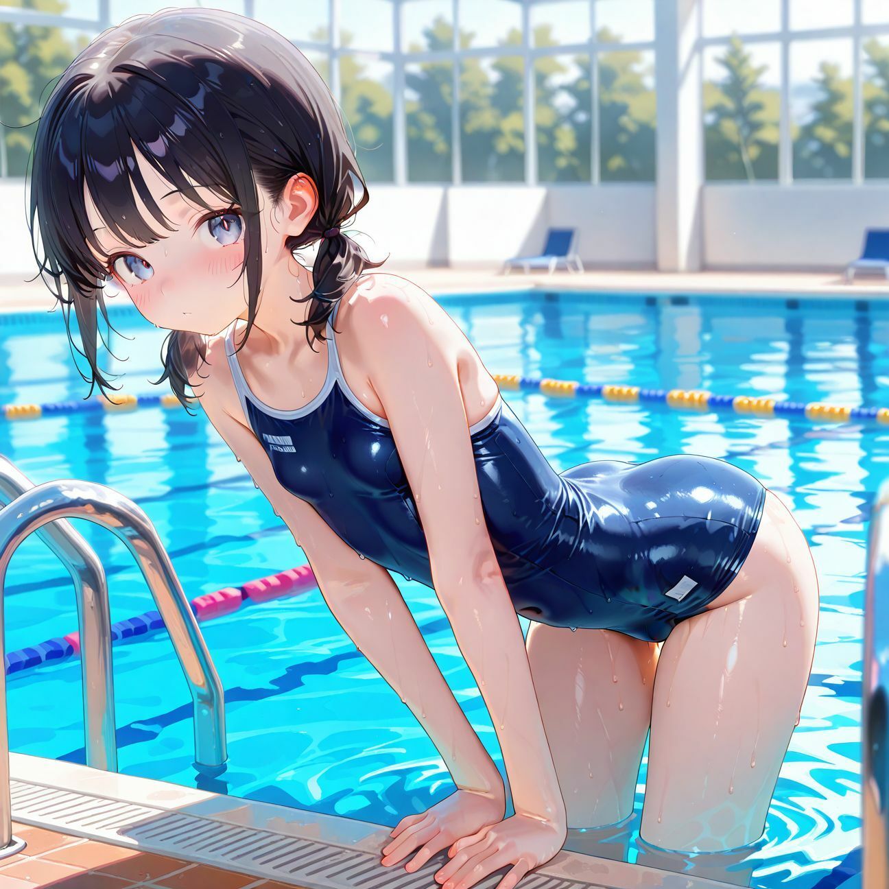 スク水少女と淫行！ - サンプル画像 1