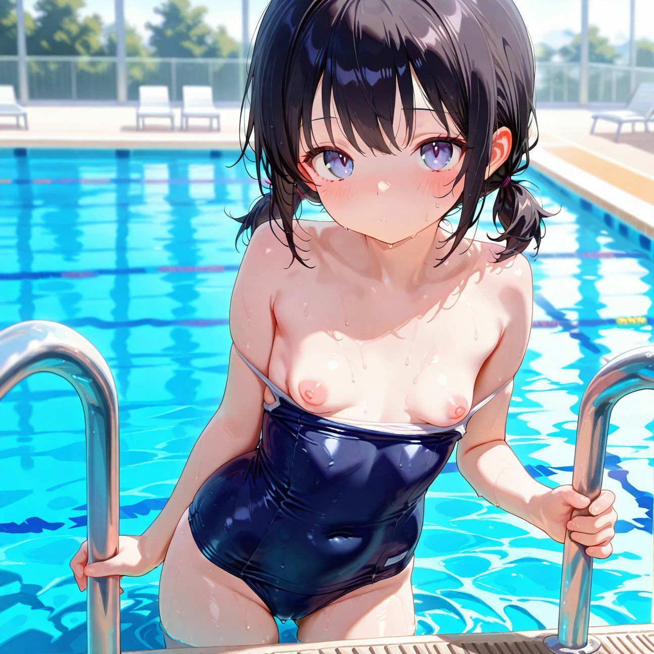 スク水少女と淫行！ - サンプル画像 2