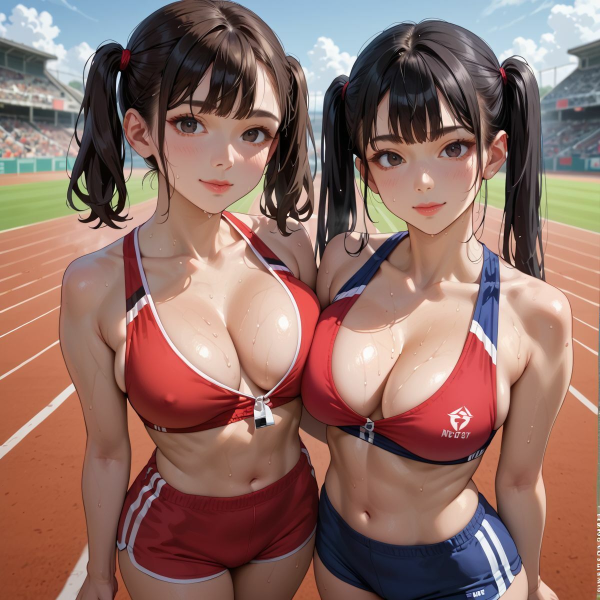 爆乳美女 大人の陸上競技会4 - サンプル画像 6