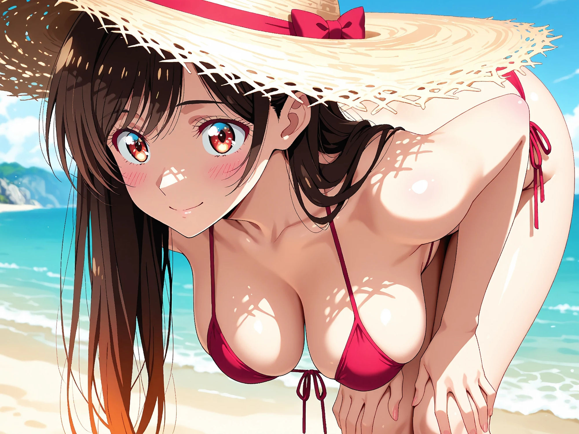 【プライベートビーチで独占契約】太客限定！レンタル彼女・水●千鶴をプライベートビーチで丸一日貸し切り契約！〜ビキニ姿で朝から晩まで言いなりHやり放題〜 - サンプル画像 1
