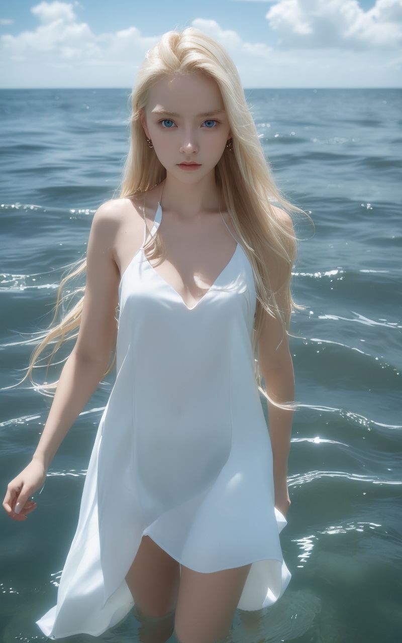 AI美女写真集┃金髪の外国人で下着美女 - サンプル画像 2