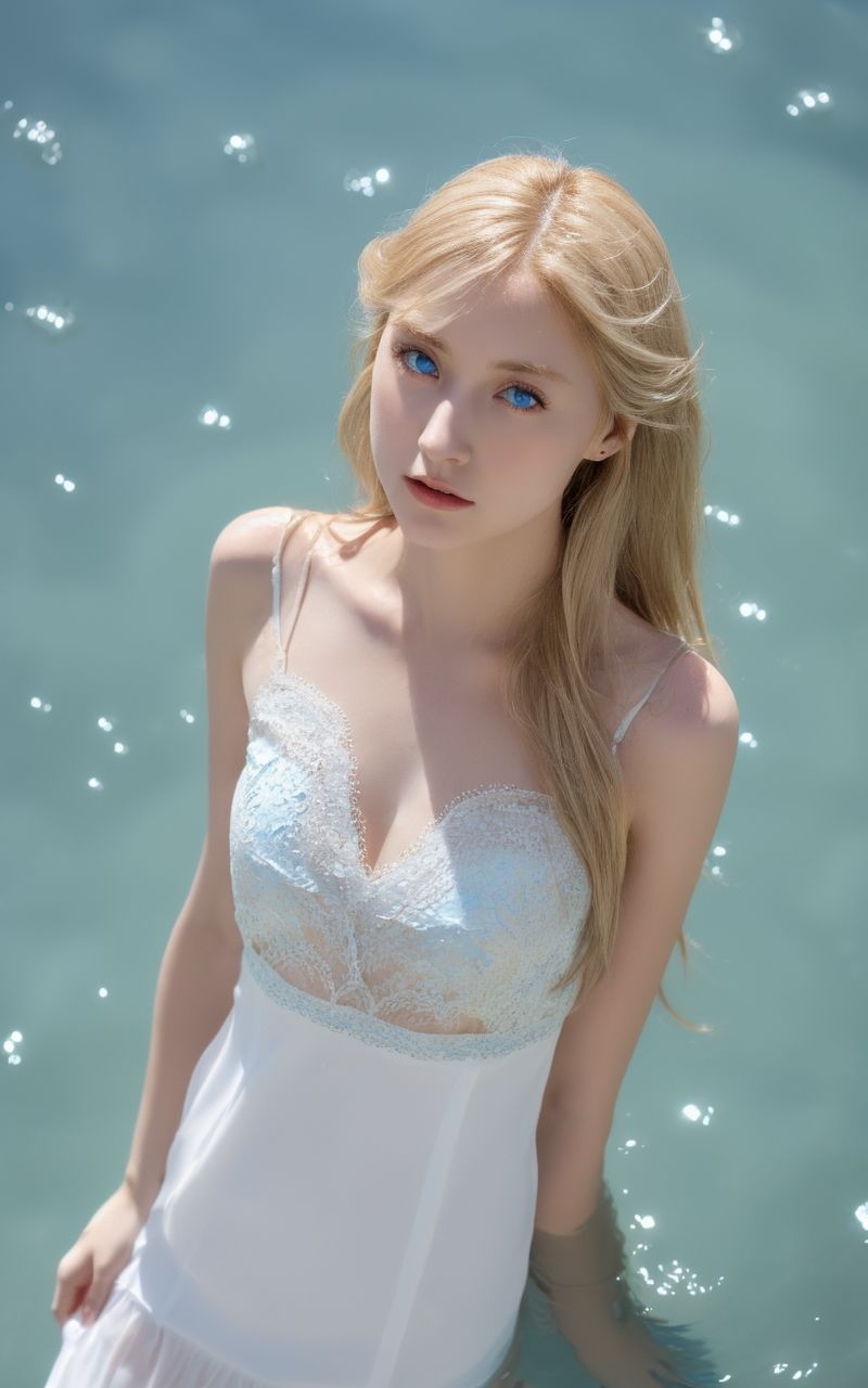 AI美女写真集┃金髪の外国人で下着美女 - サンプル画像 4