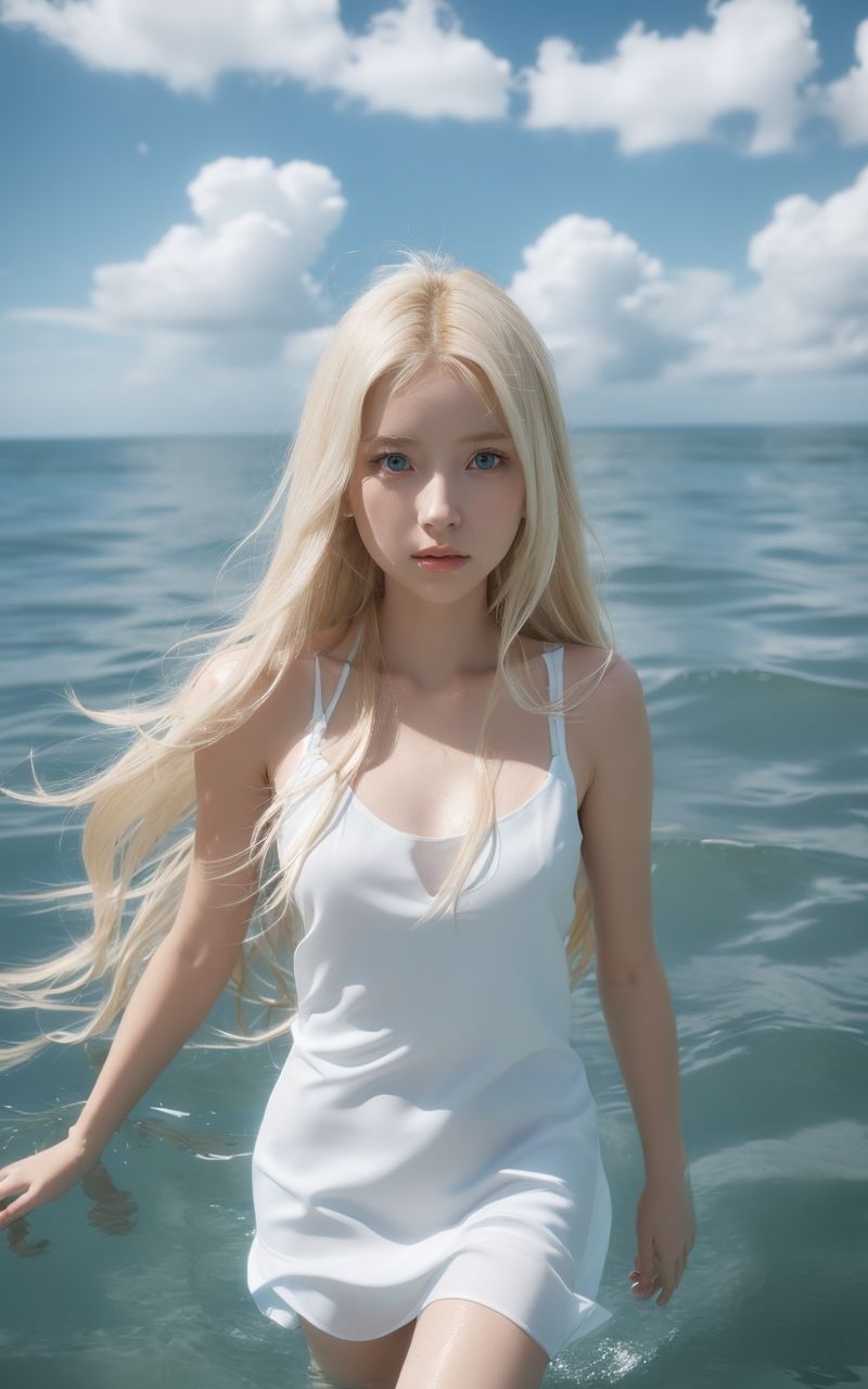 AI美女写真集┃金髪の外国人で下着美女 - サンプル画像 9