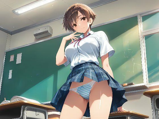 制服美少女 縞パンだらけ  vol.04 - サンプル画像 1