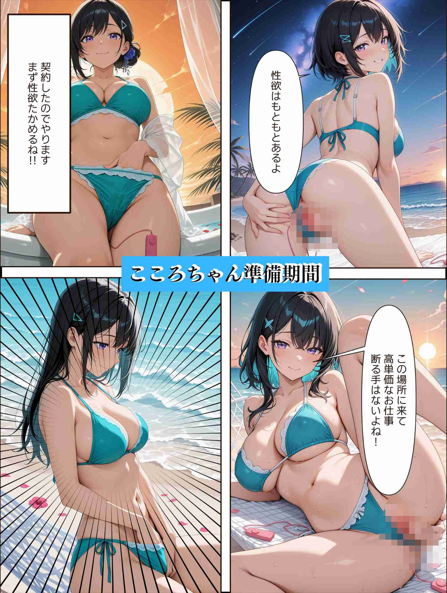 48時間受胎ツアー  南国ビラで三人まとめて孕ませ契約  もともと宣材写真撮影のはずなのに - サンプル画像 4