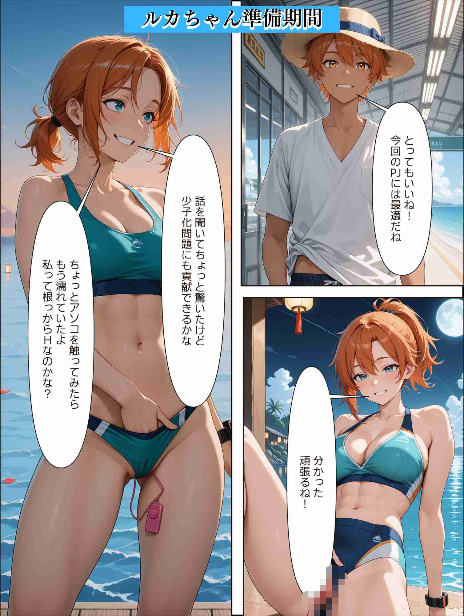 48時間受胎ツアー  南国ビラで三人まとめて孕ませ契約  もともと宣材写真撮影のはずなのに - サンプル画像 6