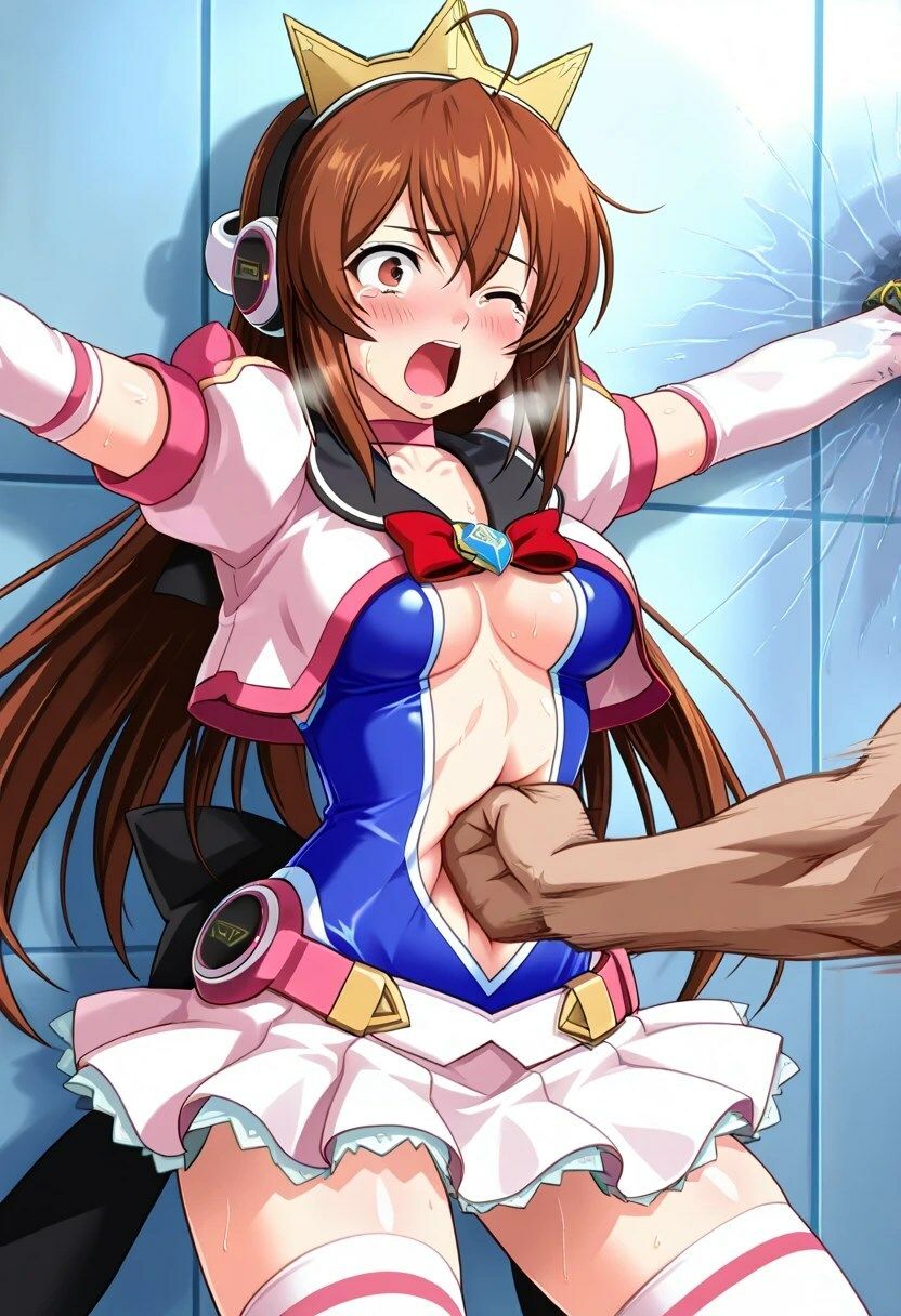 美少女ゲーム魔法戦士のヒロインが腹パンチされる - サンプル画像 4