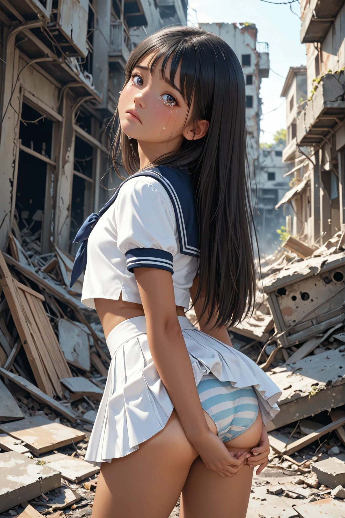 日焼け少女と廃墟で（お試し版） - サンプル画像 1