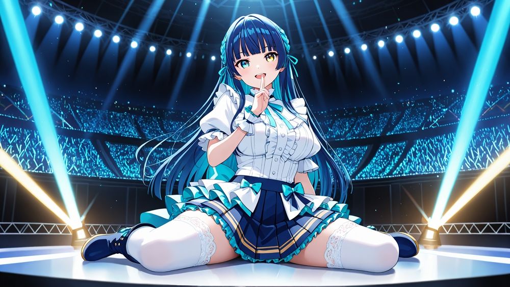 爆乳ツインカラーアイドルが秘密のファン感謝祭で種付け交尾【4K】【400枚】 - サンプル画像 3