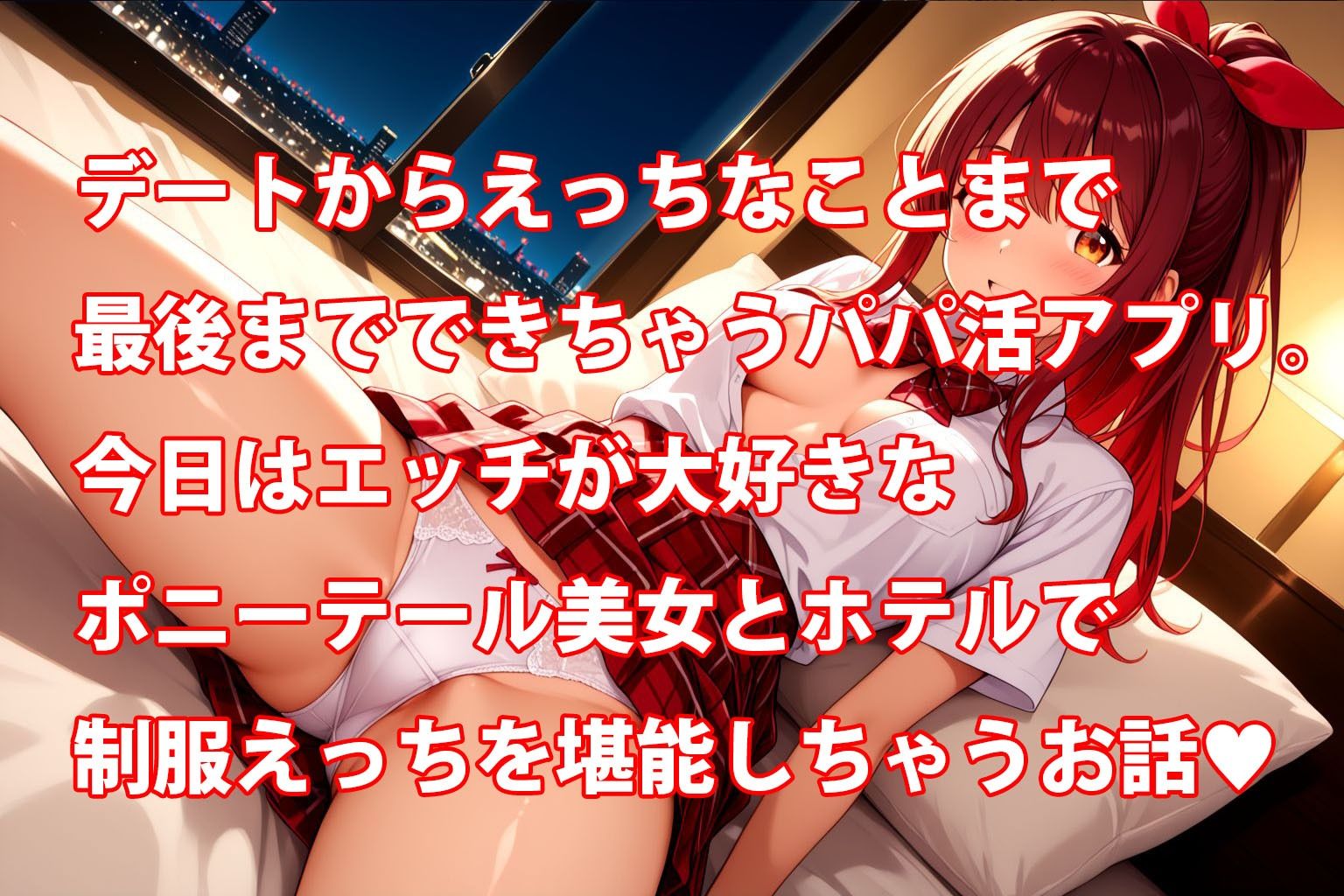 ポニーテール学生美少女のえっちなパパ活記録 - サンプル画像 1