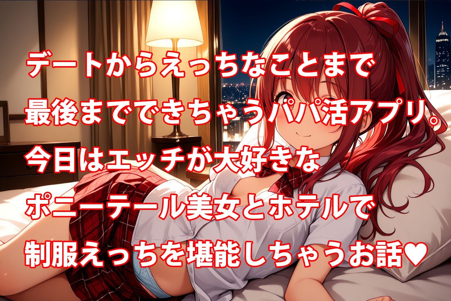 ちっぱいポニーテール学生美少女のえっちなパパ活記録 - サンプル画像 1