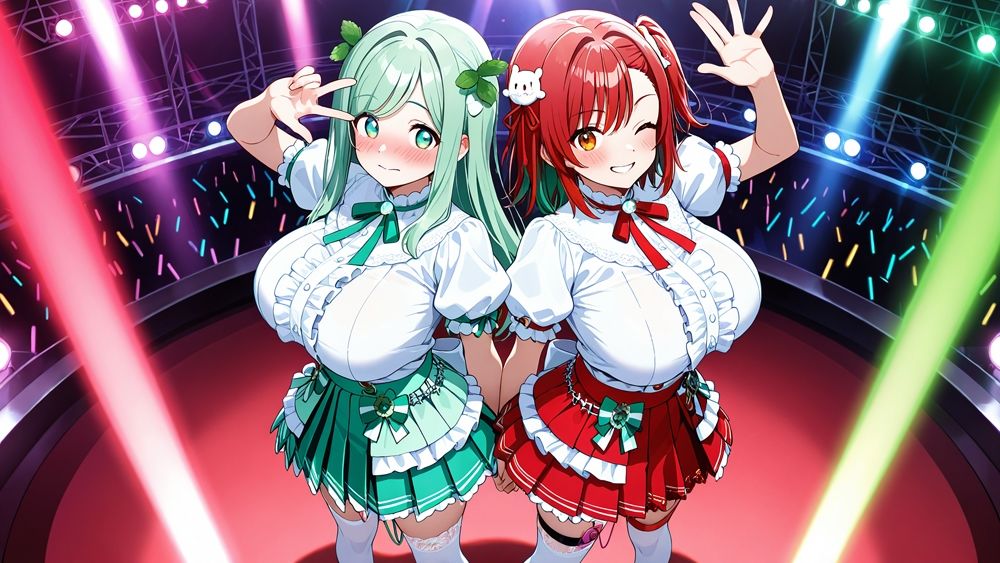 爆乳ツインカラーアイドル逆プロポーズ！推しファン一人だけの種付け契約【4K】 - サンプル画像 2