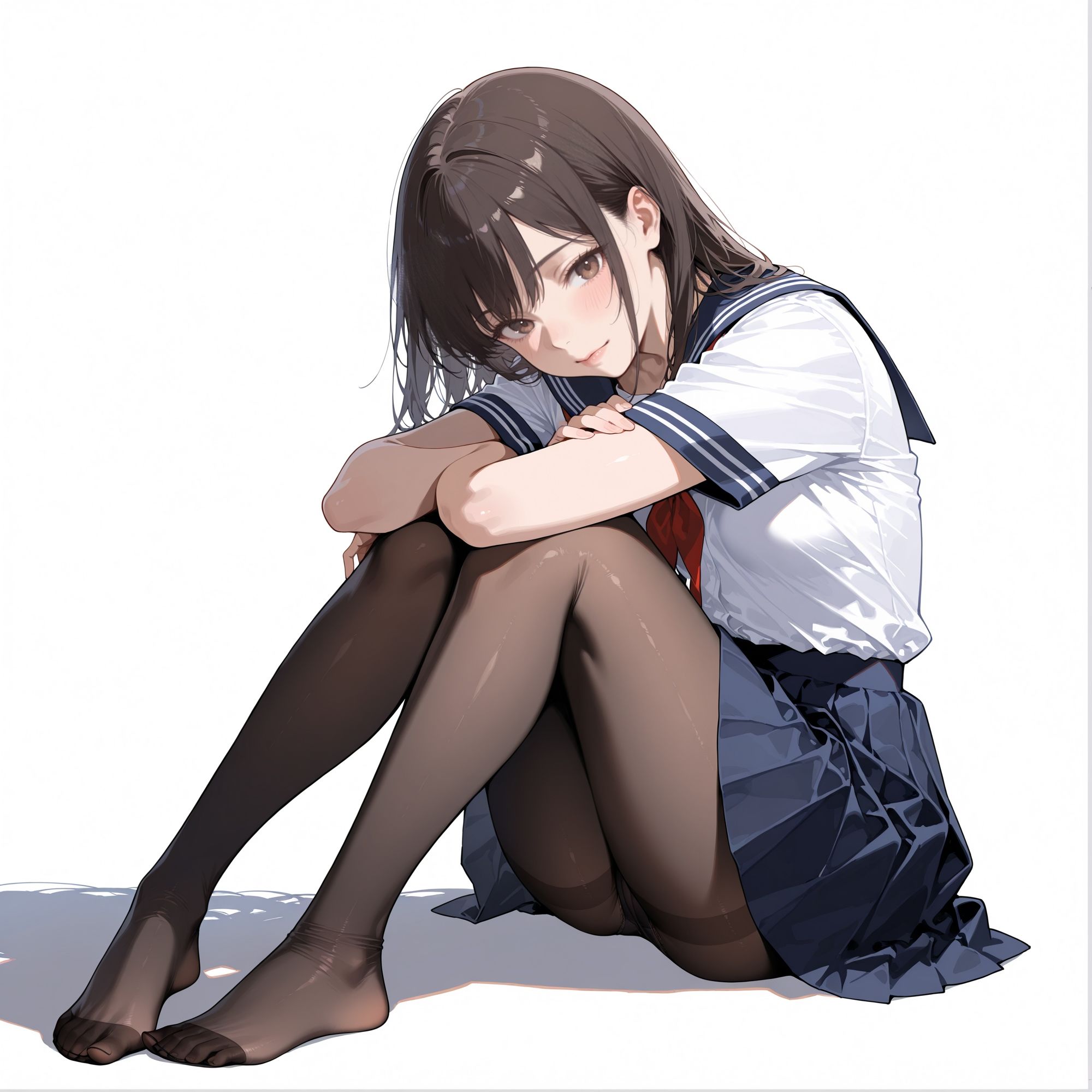 黒タイツ  制服女子 - サンプル画像 3