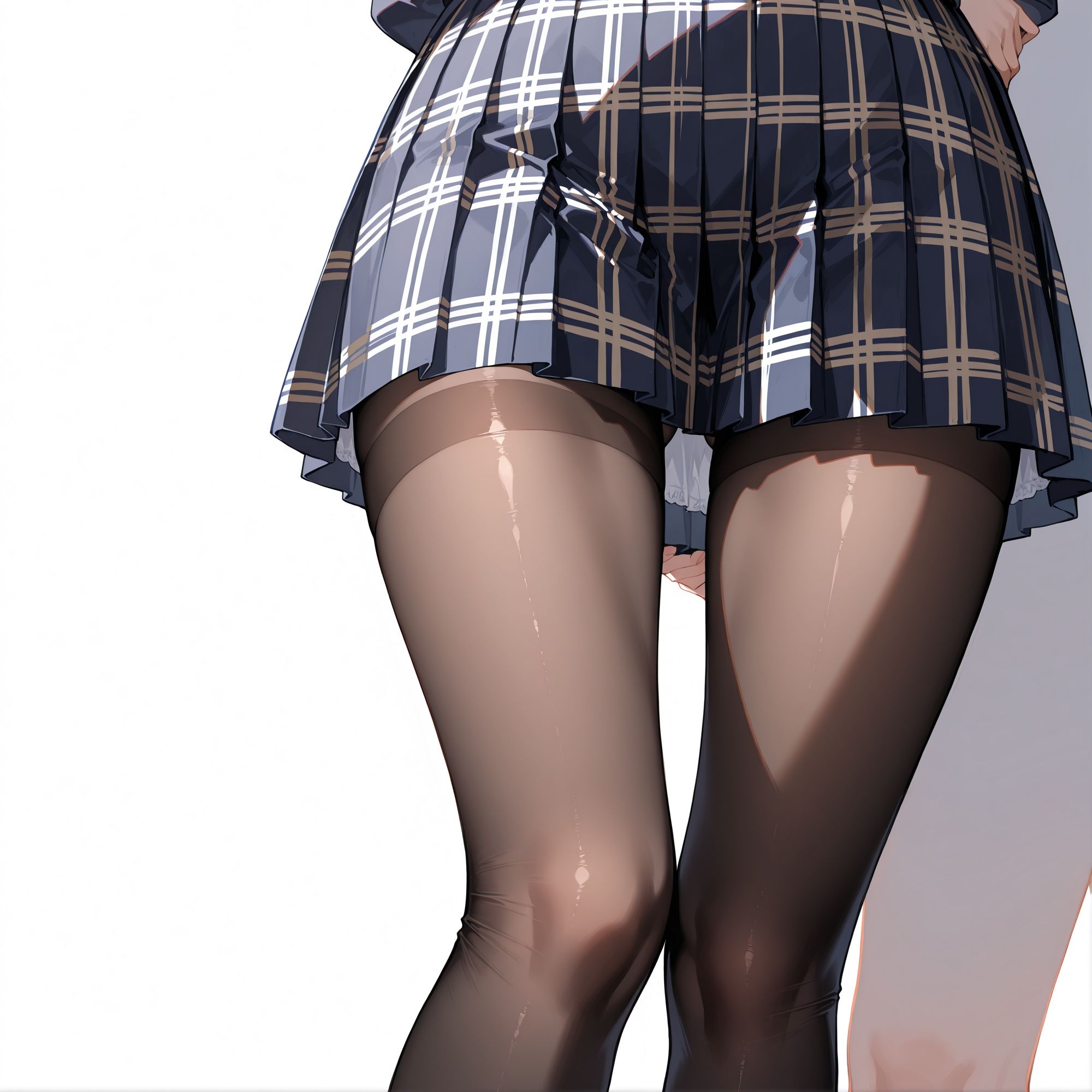 黒タイツ  制服女子 - サンプル画像 5