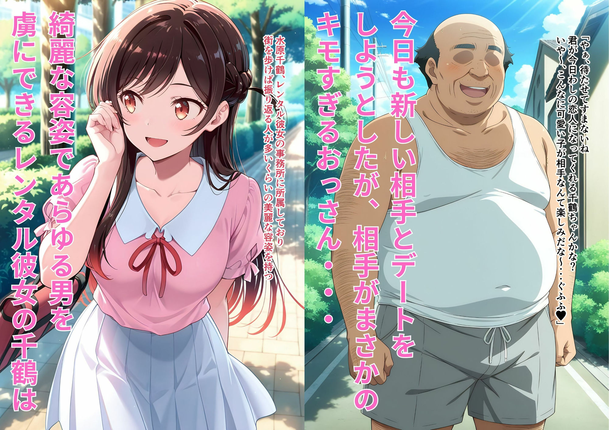 キモすぎるオヤジのレンタル彼女になってあげたら完全メス堕ちしちゃった件 - サンプル画像 1