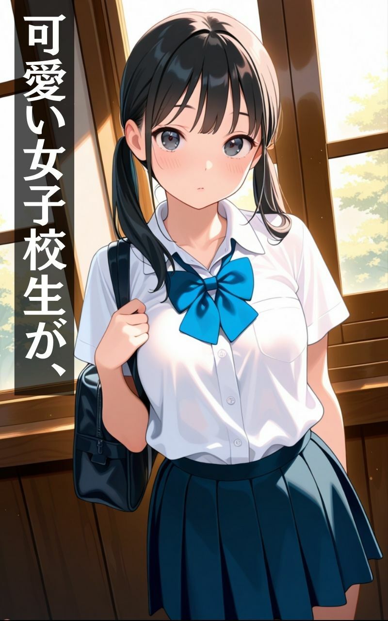 女子校生と校内でヤる - サンプル画像 1