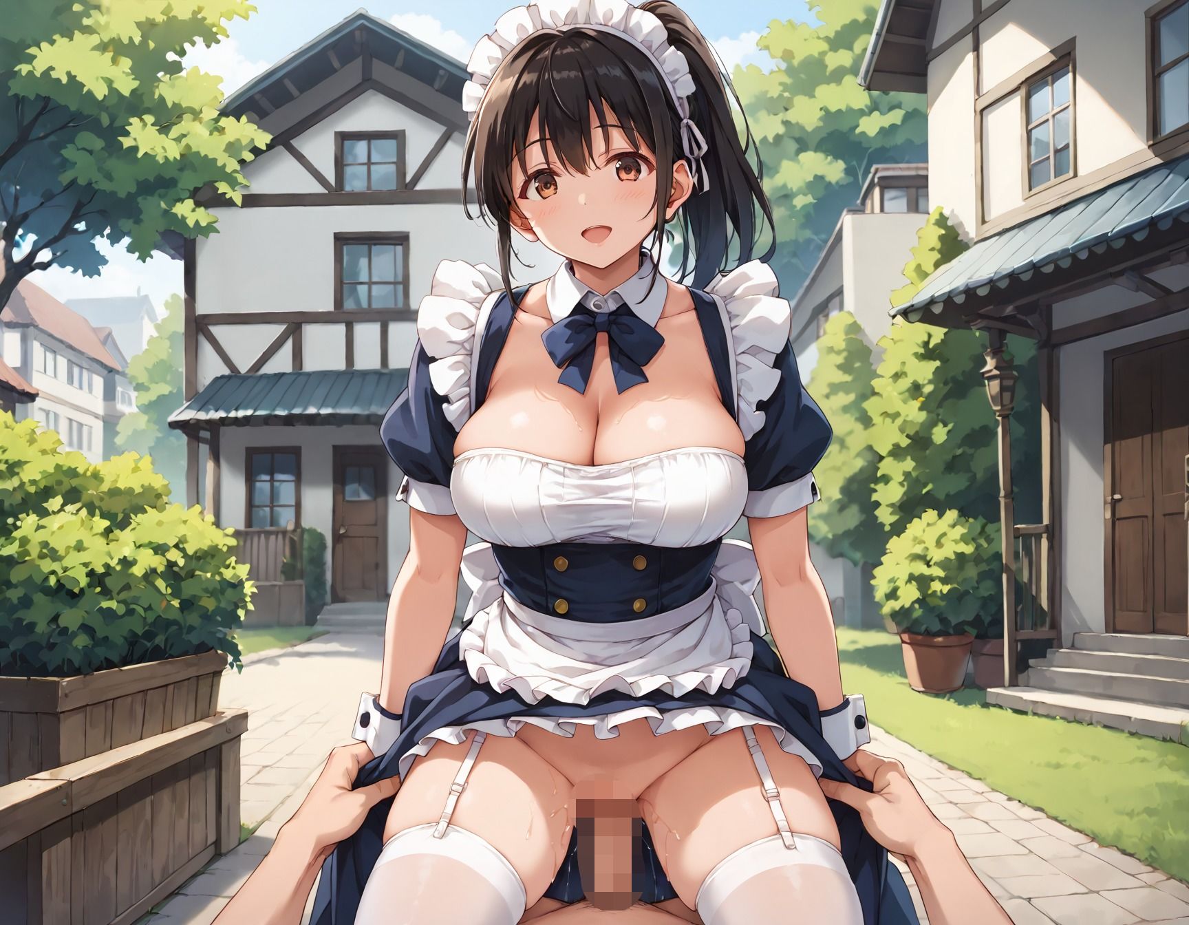 淫乱学園〜メイド女子校生と生ハメご奉仕プレイ - サンプル画像 1
