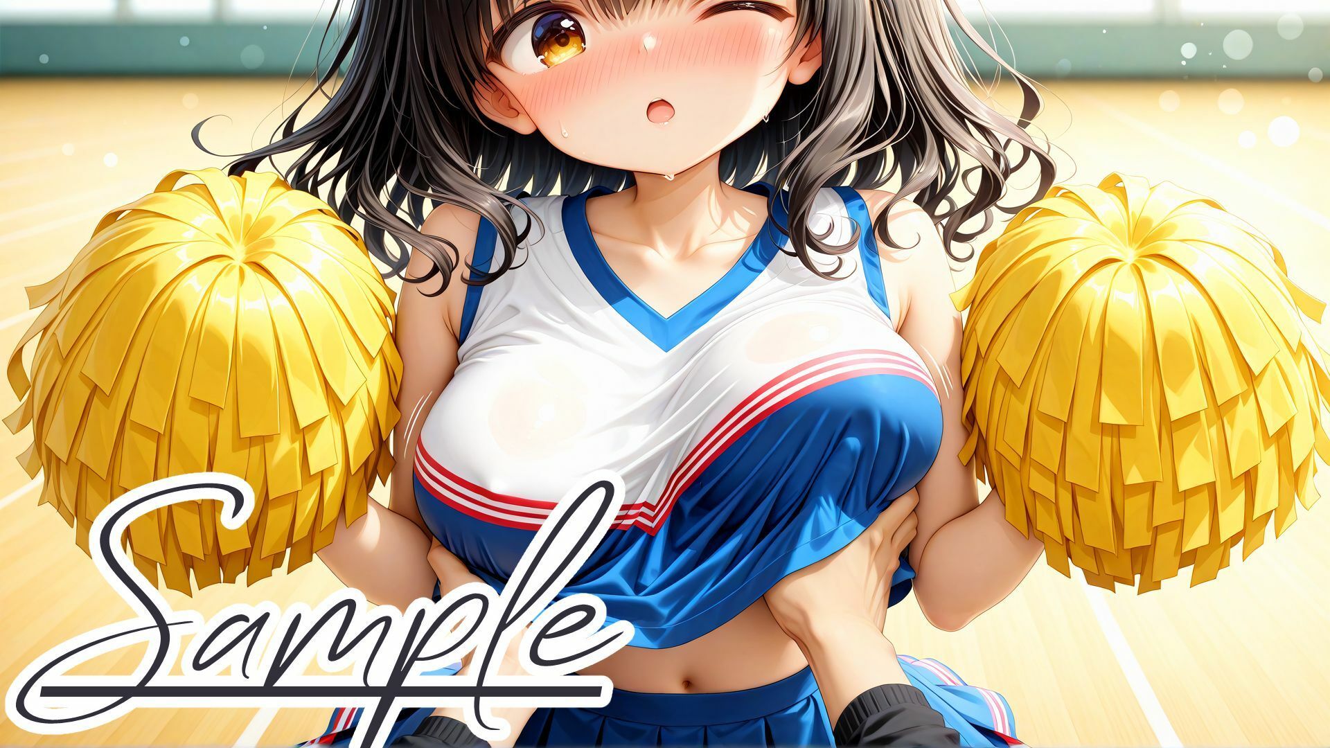 汗だくスポーツ少女のおっぱいをひたすら揉むCG集 - サンプル画像 2