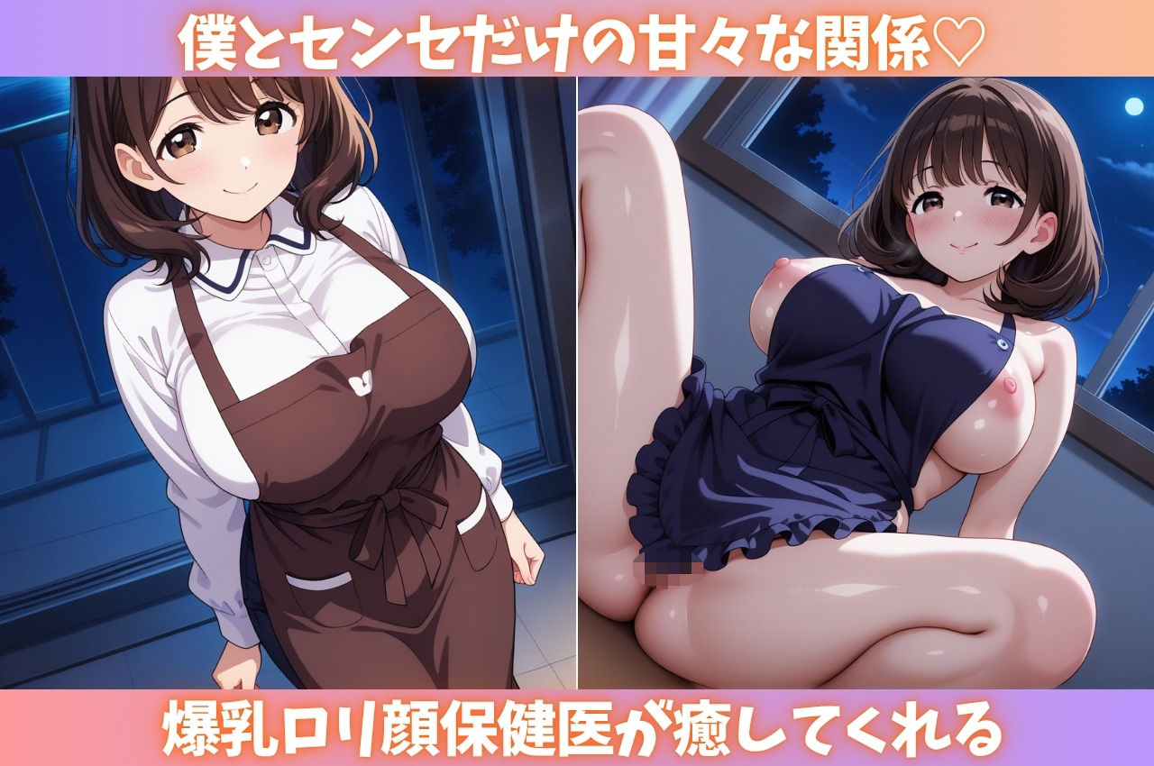 爆乳ロ●先生が抜いてくれる中出しパラダイス！ - サンプル画像 1
