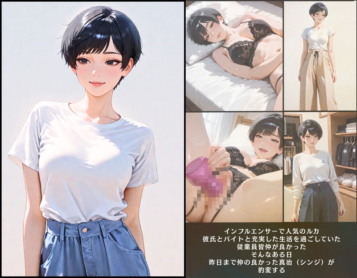 彼には言えない  バイト先で輪〇落ちした日〜一ノ瀬ルカ編〜ショップ店員 - サンプル画像 2