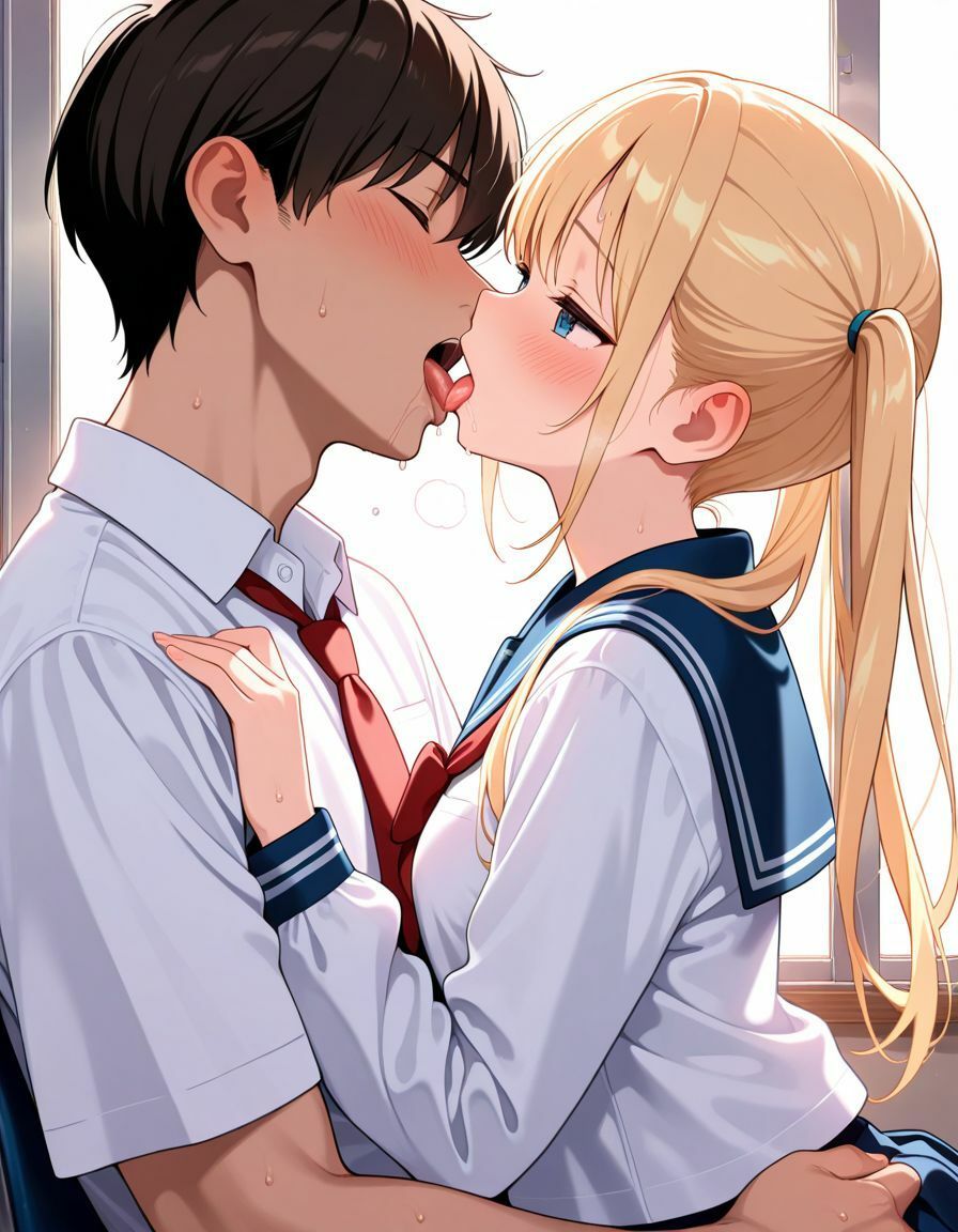 金髪ツインテの女子校生が恥ずかしがりながらも気持ちよさそうにヤらせてくれる - サンプル画像 2