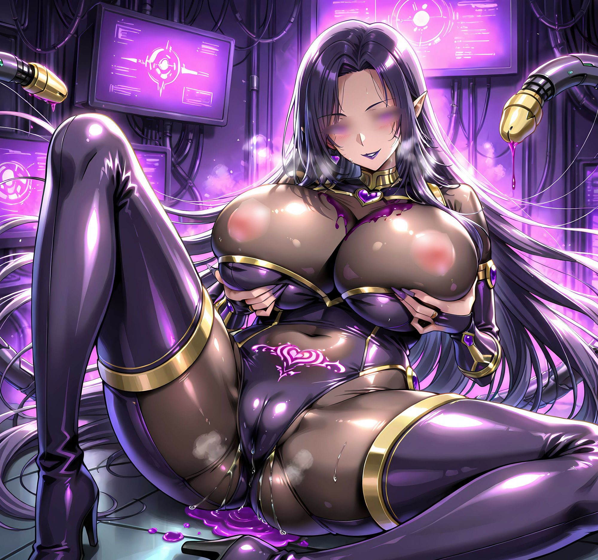 ガンマ拘束洗脳機械姦・悪堕ち孕ませ - サンプル画像 6