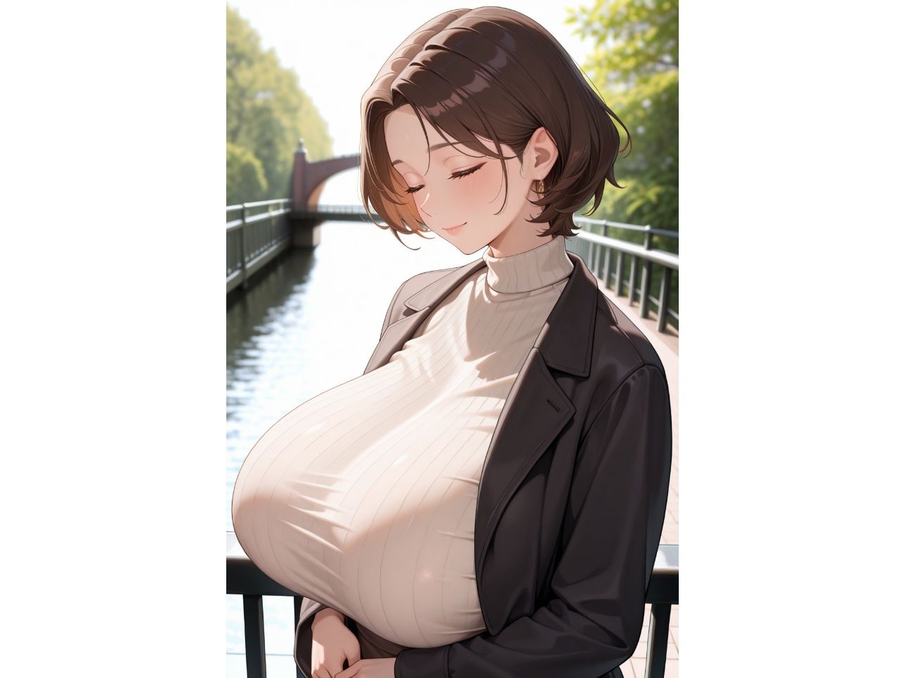 デカ乳美人の同僚と温泉に行ったら本気セックスしてしまった話2 - サンプル画像 1
