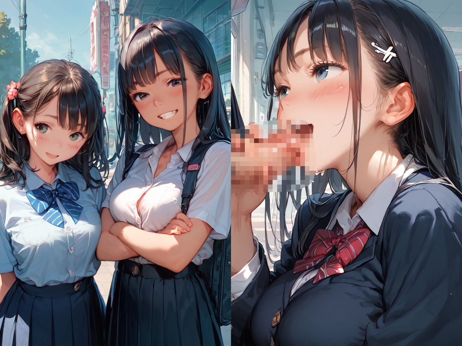 初恋の黒髪JKが種付けプレスで孕んだのを僕は忘れられない - サンプル画像 1