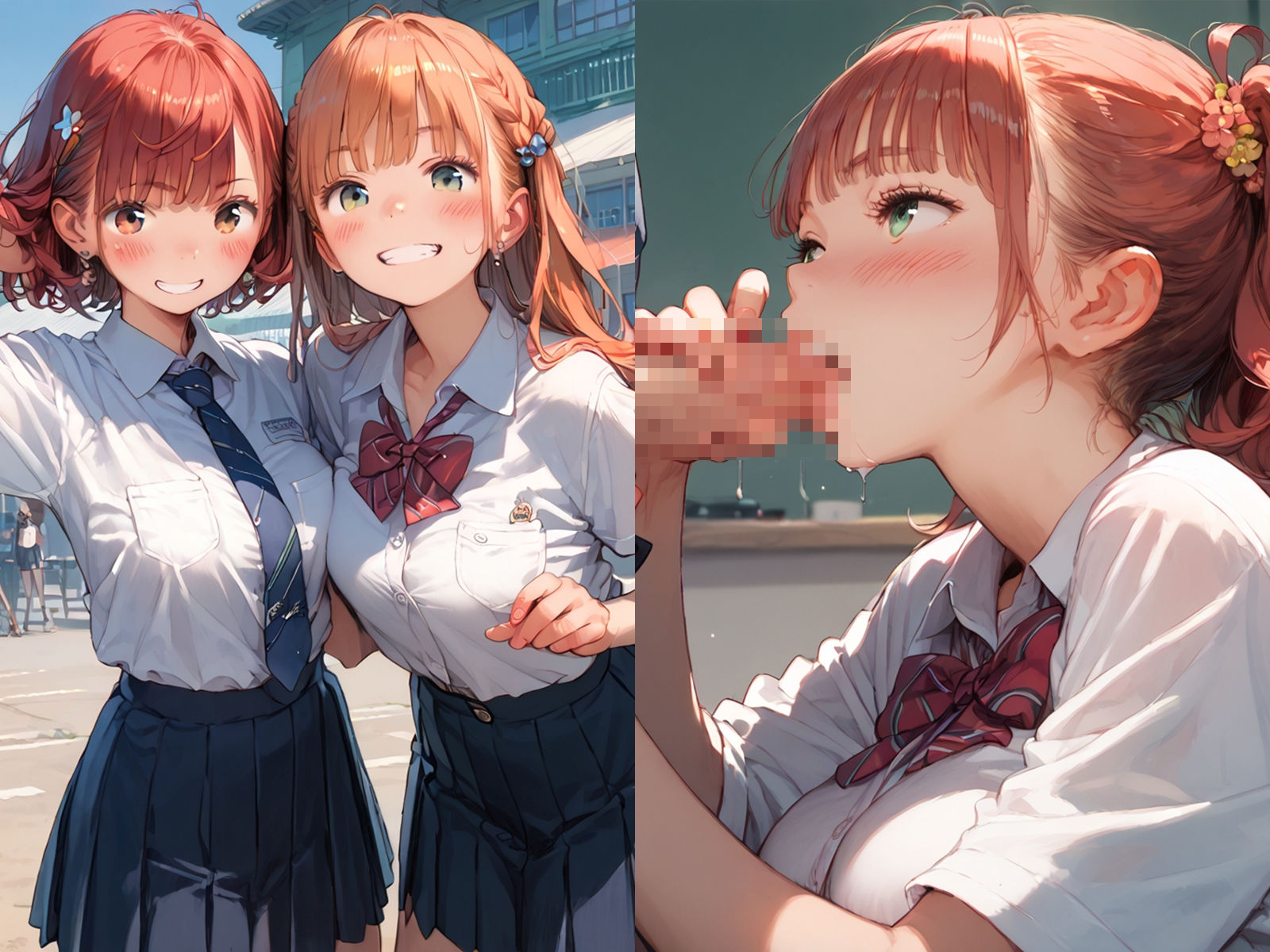 初恋の赤髪JKが種付けプレスで孕んだのを僕は忘れられない - サンプル画像 1