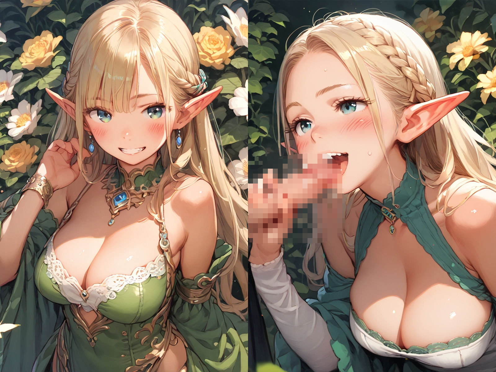 初恋の金髪エルフが種付けプレスで孕んだのを僕は忘れられない - サンプル画像 1