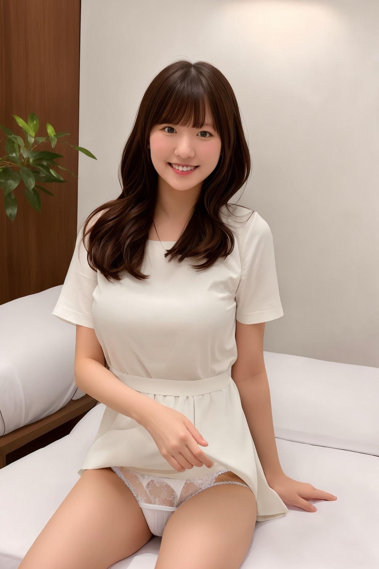 個室エステの誘惑パンチラ - サンプル画像 3