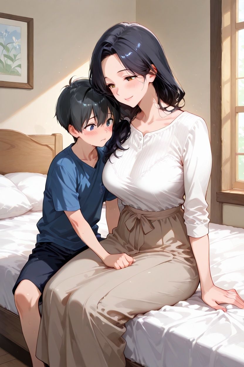 ママのぬくもりで教わった初めての性知識 - サンプル画像 1