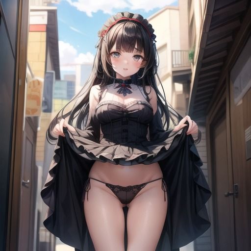 どこでもパンツを見せてくれるゴスロリ彼女 - サンプル画像 2