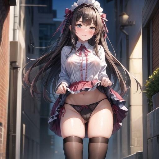 どこでもパンツを見せてくれるゴスロリ彼女 - サンプル画像 3