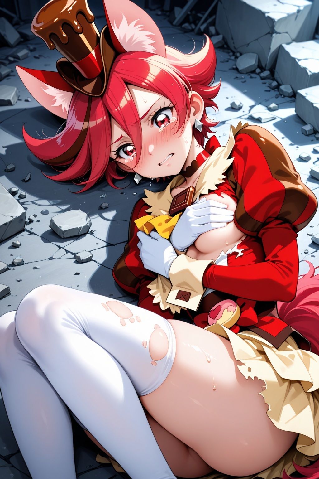 変身ヒロイン×辱 キラキラ☆プリキュ●アラモード キュ●ショコラ敗北初セックス - サンプル画像 6