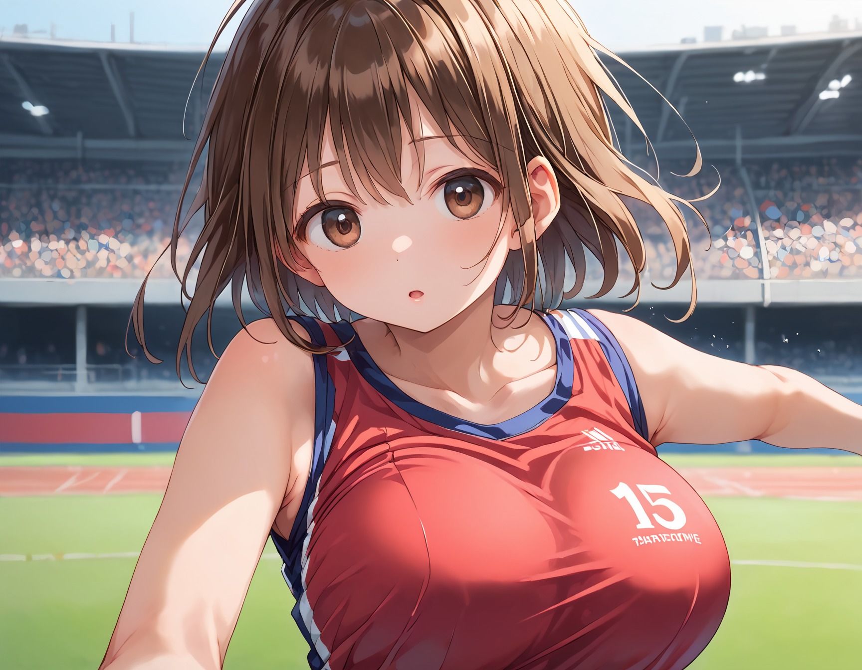 清楚爆乳陸上女子校生〜肉便器やり放題 - サンプル画像 1