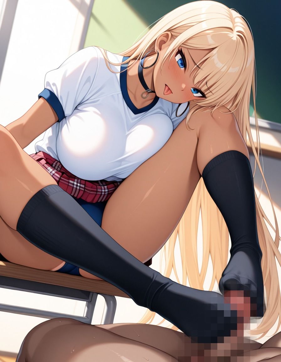 爆乳〜保健体育の実習体験〜黒ギャルがエロすぎて中出し - サンプル画像 3