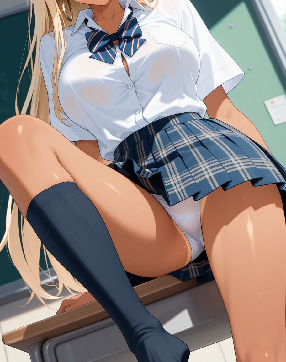 黒ギャル〜ちんぽを求める変態〜クラスの男子はヤり放題！ - サンプル画像 1