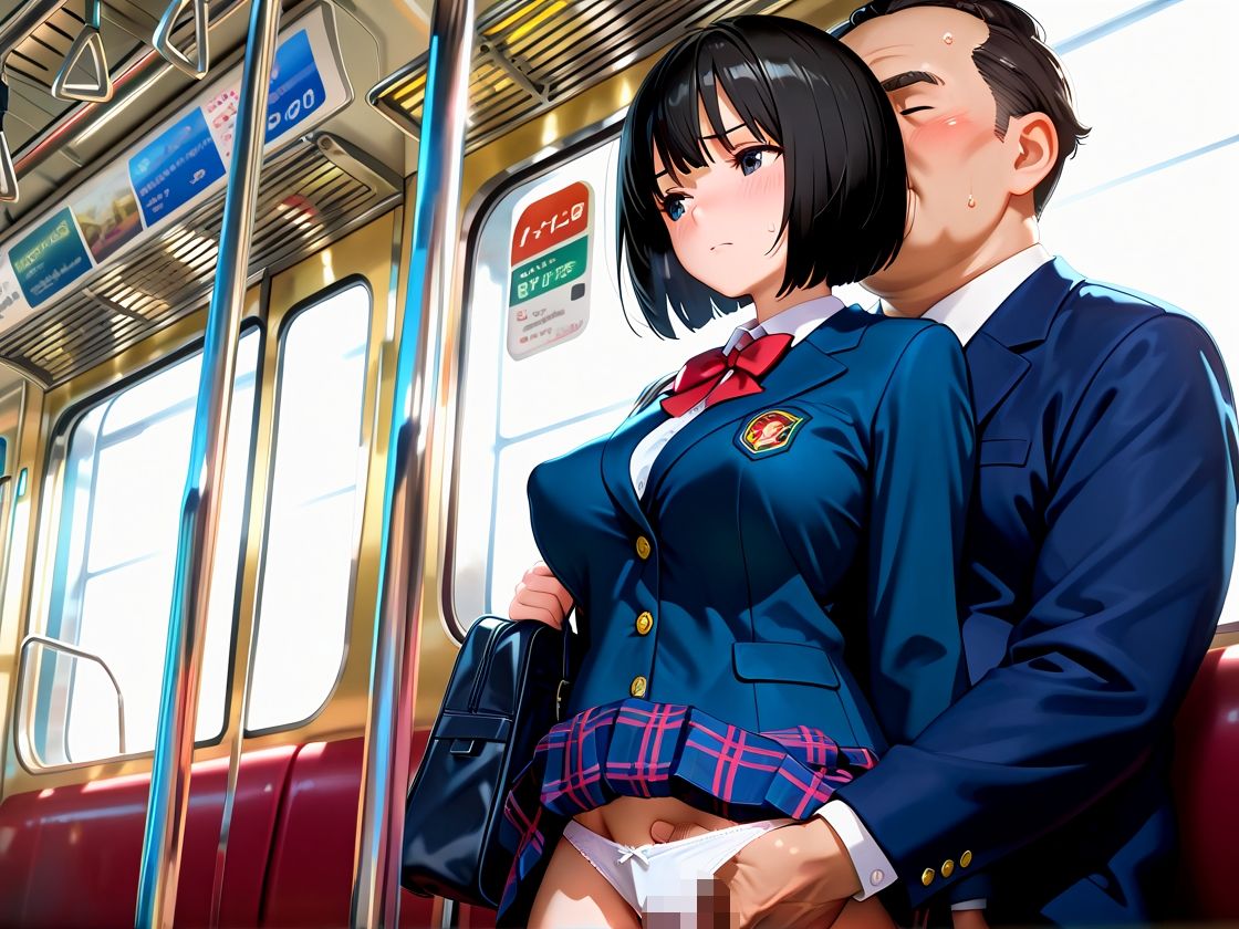 水泳部のあの子（女子校生）を電車痴●  〜水泳部だけど背徳的な快楽に溺れてしまう〜 - サンプル画像 2
