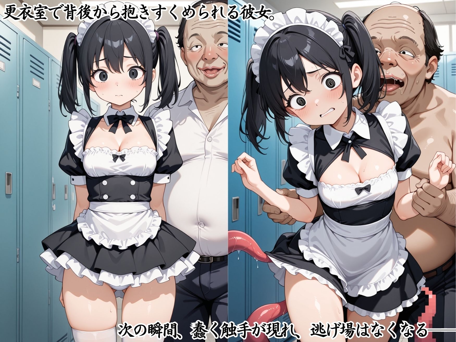 巨乳メイドへの搾乳調教記録:オトコの触手で母乳体質に改造されました。 - サンプル画像 3