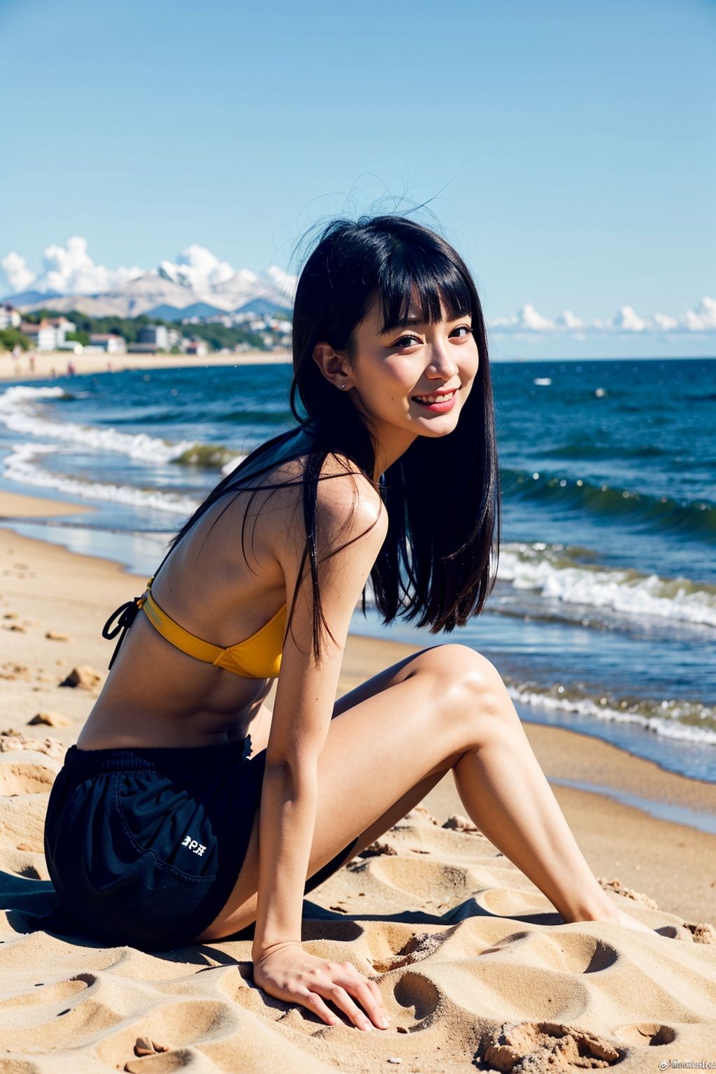 ビーチ スレンダーセクシーヌードモデル 美女 女裸 Vol.9 200枚 - サンプル画像 2