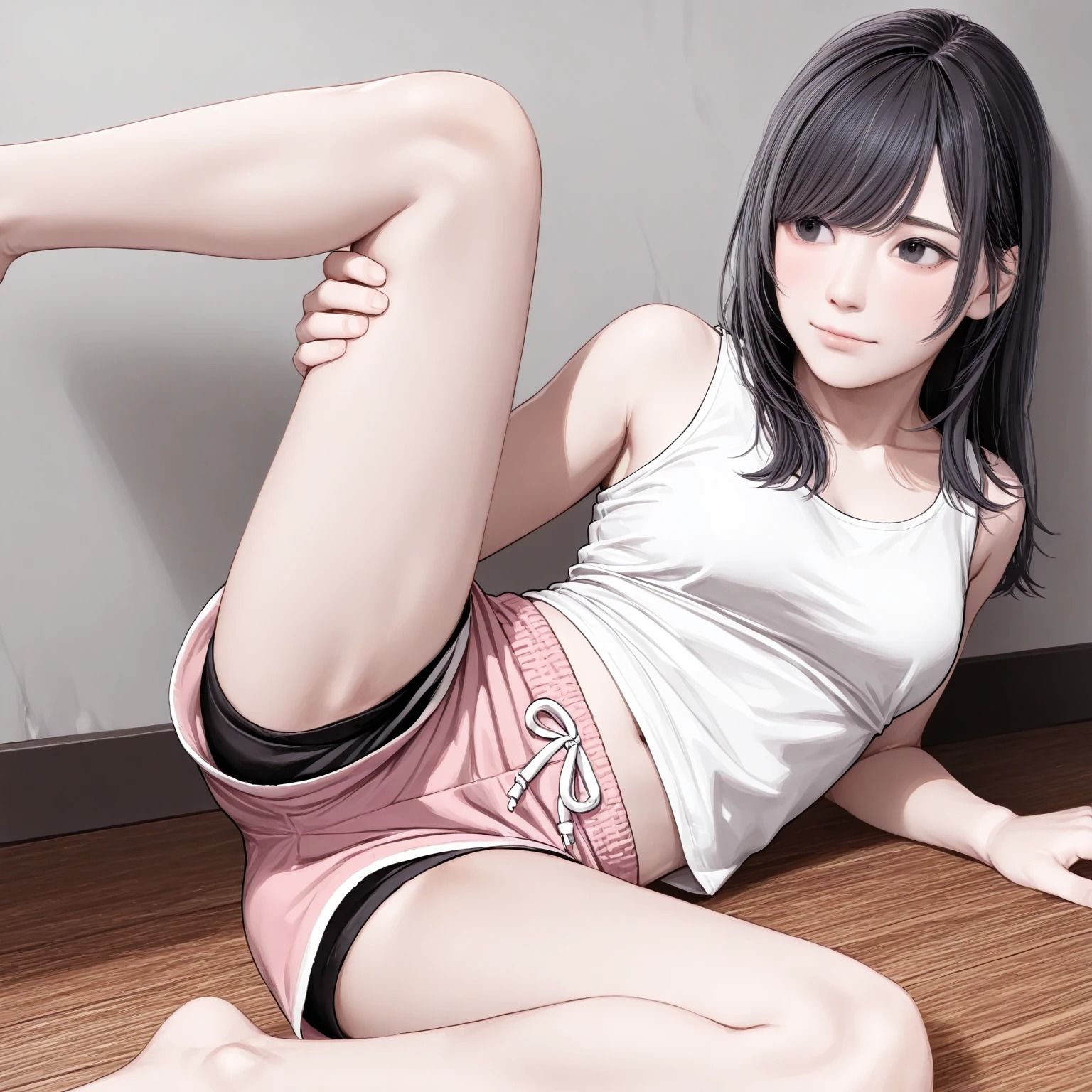 ショートパンツのM字開脚ハミパン（391枚） - サンプル画像 7