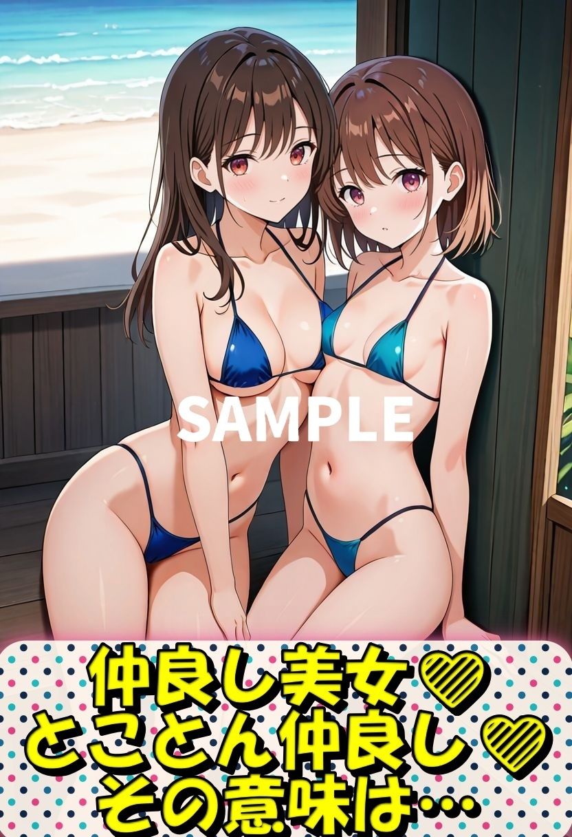 夏の大乱交  水着美女祭り - サンプル画像 1