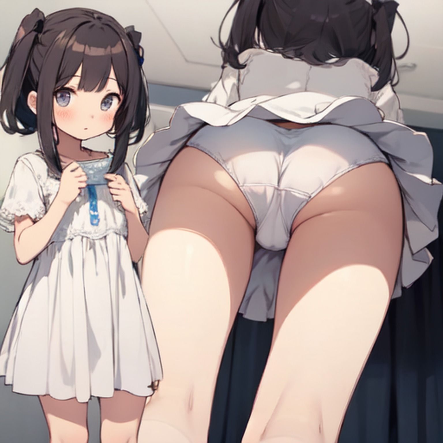 パンティーまる見え美少女 part2【AIイラスト集】 - サンプル画像 1